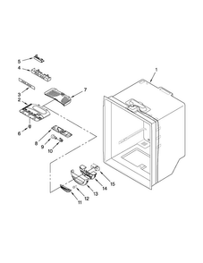 Refrigerator Liner Parts Diagram and Parts List for MBR1957WES3  Maytag Refrigerator