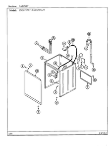 Cabinet Diagram and Parts List for 6757A77  Norge Washer