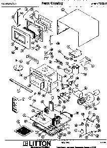 Section 1 Diagram and Parts List for 70 3007 Amana Microwave