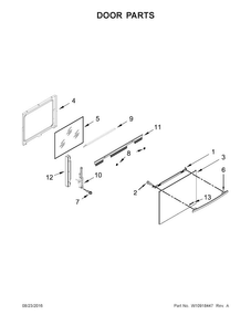 Door Parts Diagram and Parts List for JDS1450CDS1  Jenn-Air Range