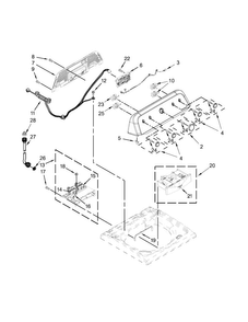 Part Location Diagram of W10652291 Whirlpool CONSOLE