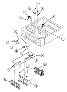 Control Panel Diagram and Parts List for SSG719LF  Speed Queen Dryer