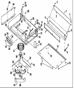 Hcr037/cvc3000 Models (rvh1w/p1133108nw) Diagram and Parts List for RVH1L P1133108NL Amana Range Hood