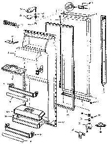Fresh Food Door Diagram and Parts List for JRSD224B M7N07A Jenn-Air Refrigerator