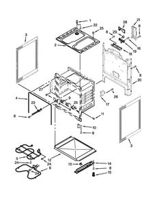 Chassis Parts Diagram and Parts List for 4KMER7600AW0  Maytag Range