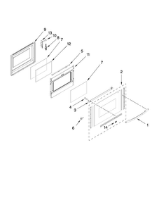 Lower Door Parts Diagram and Parts List for MGT8775XB01  Maytag Range