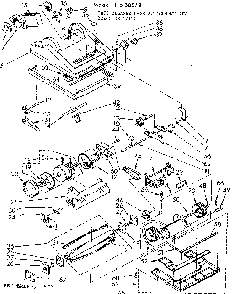 Nozzle And Motor Assembly Diagram and Parts List for 11638852  Kenmore Upright Vacuum