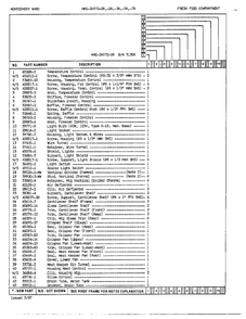 Fresh Food Compartment Assembly Page 2 Diagram and Parts List for 24972A  Admiral Refrigerator