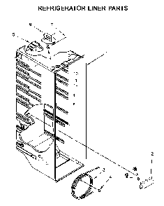 Refrigerator Liner Parts Diagram and Parts List for 10651332713  Kenmore Refrigerator