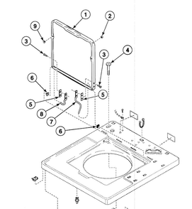 Lid Assy Diagram and Parts List for SWT020LM  Speed Queen Washer