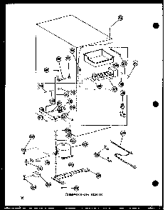 Compressor Parts Diagram and Parts List for BC20WC-P6023510WC  Amana Refrigerator