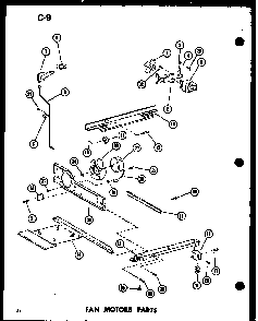 Fan Motors Parts Diagram and Parts List for TC18F-G-P75288-5WG  Amana Refrigerator