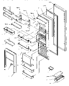 Refrigerator Door Diagram and Parts List for SRD20S4W-P1190801WW  Amana Refrigerator