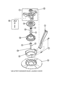 Bearing Housing/brake/pulley Diagram and Parts List for CW4202W2-PCW4202W2B  Amana Washer