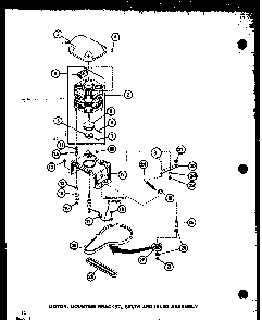 Motor Diagram and Parts List for TAA400 P77040-2W Amana Washer