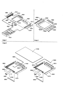 Shelving Assembly Diagram and Parts List for TX19V2E-P1306303WE  Amana Refrigerator