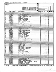 Unit Compartment And System Page 2 Diagram and Parts List for 21163-0A  Admiral Refrigerator