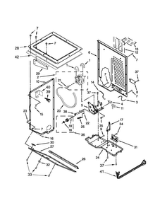 Dryer Cabinet And Motor Parts Diagram and Parts List for MGT3800XW3  Maytag Washer Dryer Combo