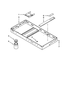 Burner Box Assembly Diagram and Parts List for JED8345ADB16  Jenn-Air Cooktop