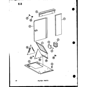 Filter Parts 1 Diagram and Parts List for GC120DM-35 P96523-4F Amana Furnace