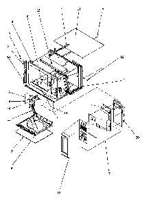 Chassis Assy & Control Panel Diagram and Parts List for AOR27DE-P1132341NE  Amana Microwave
