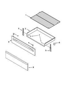 Drawer & Broiler Parts Diagram and Parts List for AGR5844VDS4  Amana Range