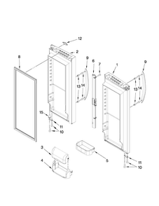 Refrigerator Door Parts Diagram and Parts List for MFF2258VEA2  Maytag Refrigerator