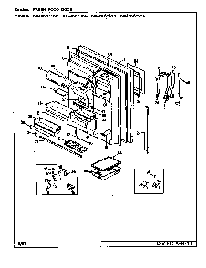 Fresh Food Door Diagram and Parts List for RB23KA-4AW BG97C Magic Chef Refrigerator
