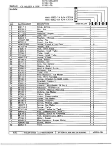Ice Maker & Bin Page 2 Diagram and Parts List for 22922-7A  Admiral Refrigerator