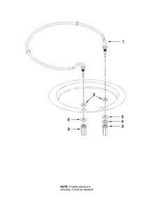 Heater Parts Diagram and Parts List for JDB8000AWB0  Jenn-Air Dishwasher