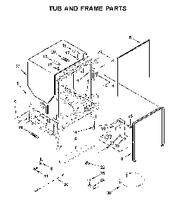 Tub and frame parts Diagram and Parts List for MDB4949SHZ1  Maytag Dishwasher