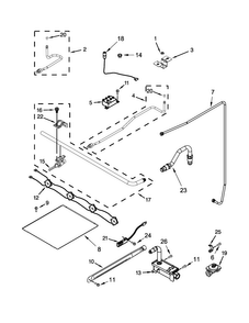Part Location Diagram of W11688713 Whirlpool BAFFL-BRNR