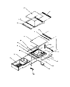 Ref Shelving And Drawers Diagram and Parts List for 2599CIWEA-P1170601WL  Amana Refrigerator