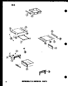 Refrigerator Interior Parts Diagram and Parts List for SRI22E-1-C-P74870-26WC  Amana Refrigerator