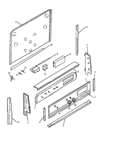 Backguard For Ags750 Diagram and Parts List for AGS780WW-P1168601NW  Amana Range