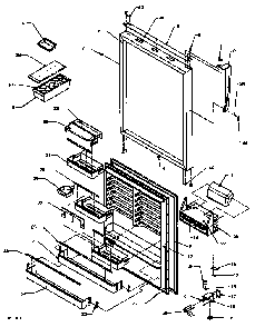 Refrigerator Door Diagram and Parts List for TS18R2G-P1181803WG  Amana Refrigerator