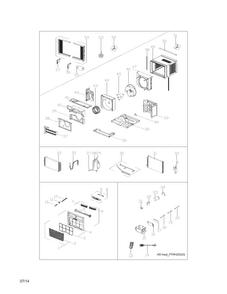 Recommended Spare Parts Diagram and Parts List for CAHE25ERR410A18  Crosley Air Conditioner