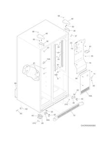 Cabinet Diagram and Parts List for CRSS262QS5  Crosley Refrigerator