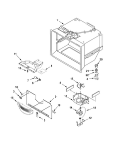 Freezer Liner Parts Diagram and Parts List for ABB1921WEW3  Amana Refrigerator