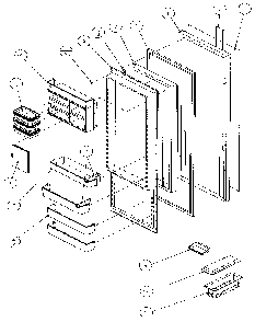 Refrigerator Door Diagram and Parts List for 35541-P1121709W  Amana Refrigerator