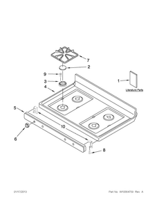 Cooktop Parts Diagram and Parts List for AGR5844VDS5  Amana Range