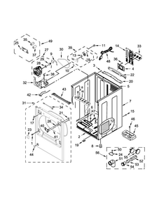Cabinet Parts Diagram and Parts List for 7MMGDB855EC0  Maytag Dryer