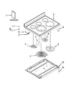 Cooktop Parts Diagram and Parts List for MER8850DS0  Maytag Range