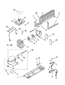Unit Parts Diagram and Parts List for A8RXNGFXD01  Amana Refrigerator