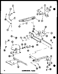 Compressor Parts Diagram and Parts List for TC18E-L-P74660-14WL  Amana Refrigerator