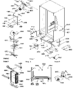 Drain Systems, Rollers, And Evaporator Assy Diagram and Parts List for SRD325S5E-P1307201WE  Amana Refrigerator