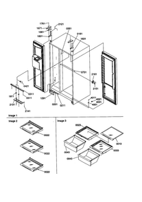 Lights And Hinges Diagram and Parts List for SCD23VBW-P1315305WW  Amana Refrigerator