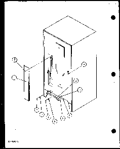 Cabinet Back Diagram and Parts List for BX20QL-P1125510WL  Amana Refrigerator