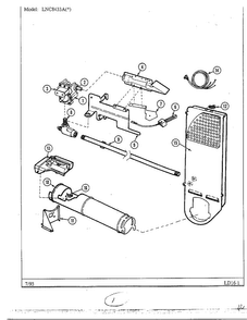 Gas Carrying Diagram and Parts List for 8433A  Norge Dryer