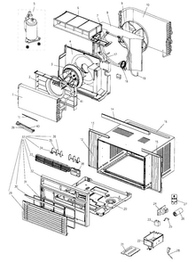 Cabinet Parts Diagram and Parts List for ACD105E  Amana Air Conditioner